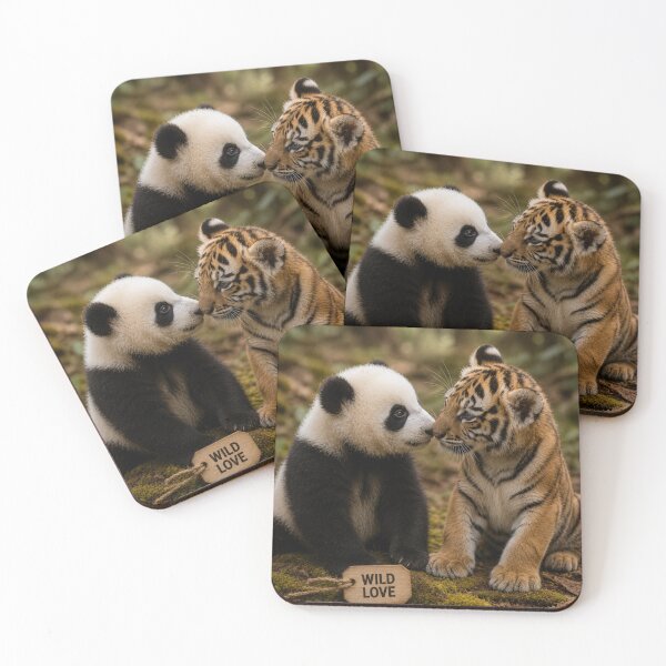 Item preview, Baby Panda Tiger Wild Love Cute Animals designed and sold by BagFactoryUK.