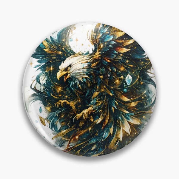 Item preview, Majestic Golden Eagle | Luxury Fantasy Bird | Premium Digital Art designed and sold by Origamoart.