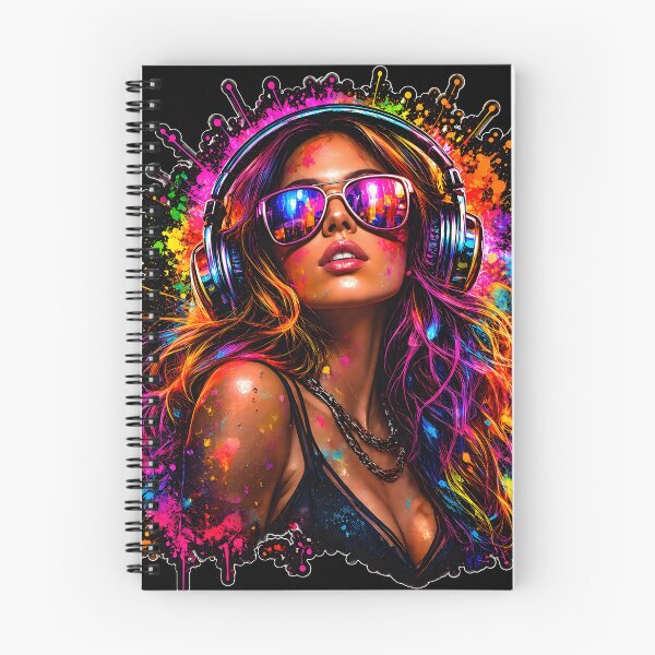 Item preview, Neon EDM Queen – Festival Graffiti Icon 2 designed and sold by RH Design Lab.