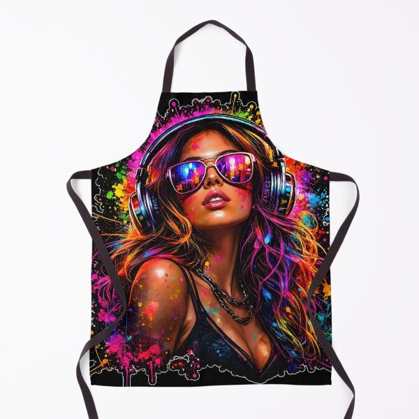 Item preview, Neon EDM Queen – Festival Graffiti Icon 2 designed and sold by RH Design Lab.