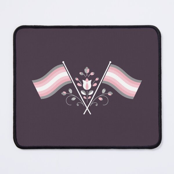 Item preview, Demigirl Pride Flag Folk Motif – © heidiannemorris Scandinavian Folk Art designed and sold by FOLK ART FUSION by heidiannemorris.