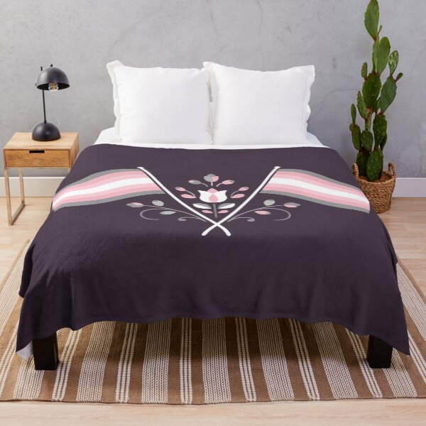 Item preview, Demigirl Pride Flag Folk Motif – © heidiannemorris Scandinavian Folk Art designed and sold by FOLK ART FUSION by heidiannemorris.