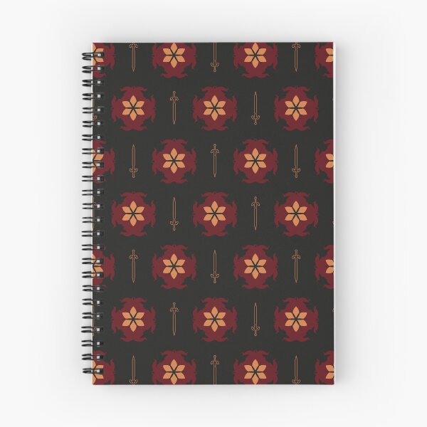 Item preview, Flower Knight Pattern - Fiery Draconic Heraldry designed and sold by Daniel Bevis Design.