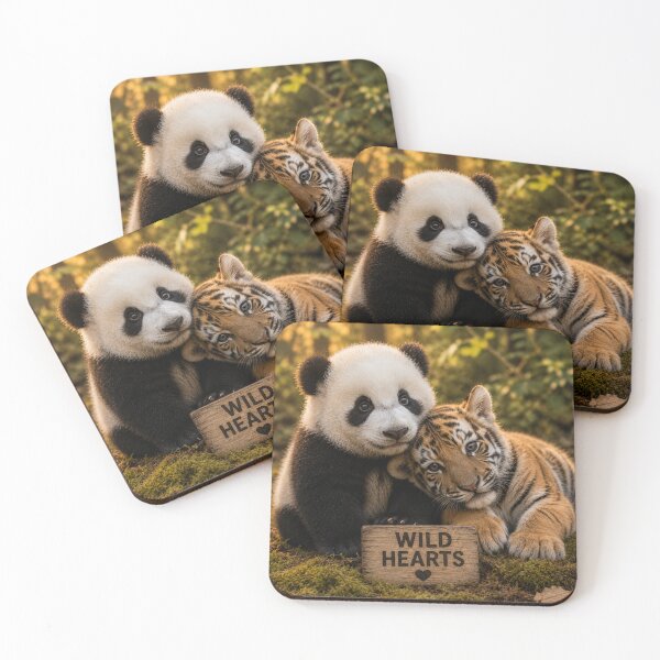 Item preview, Cute Panda Tiger Cub Wild Hearts Cuddle designed and sold by BagFactoryUK.