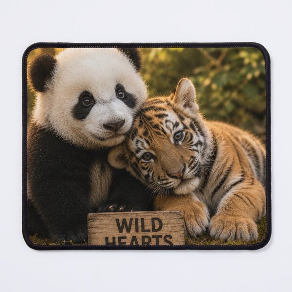 Item preview, Cute Panda Tiger Cub Wild Hearts Cuddle designed and sold by BagFactoryUK.