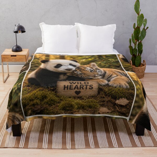 Item preview, Cute Panda Tiger Cub Wild Hearts Cuddle designed and sold by BagFactoryUK.