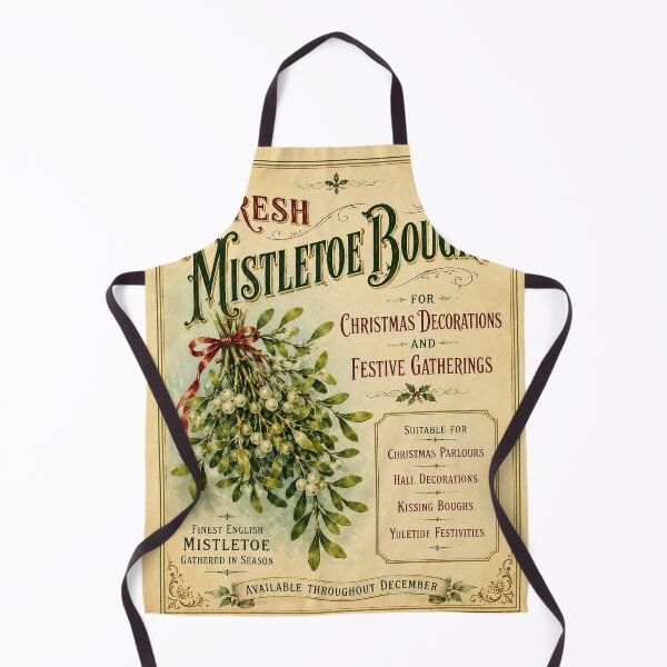 Item preview, Fresh Mistletoe Boughs – Victorian Christmas Advertisement designed and sold by GildedPagesCo.