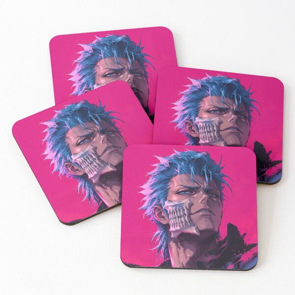 Item preview, Grimmjow | Neon Skull Mask Warrior | Blue-Haired Dark Fantasy Anime Portrait | Gothic Manga Inspired Digital Art designed and sold by Dyan4.