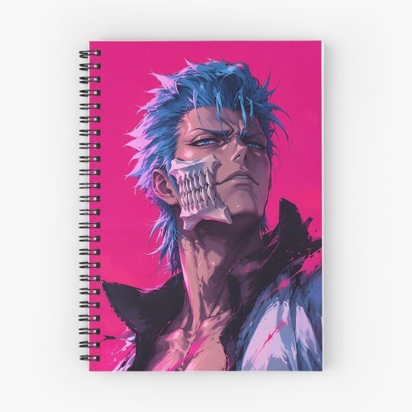 Item preview, Grimmjow | Neon Skull Mask Warrior | Blue-Haired Dark Fantasy Anime Portrait | Gothic Manga Inspired Digital Art designed and sold by Dyan4.