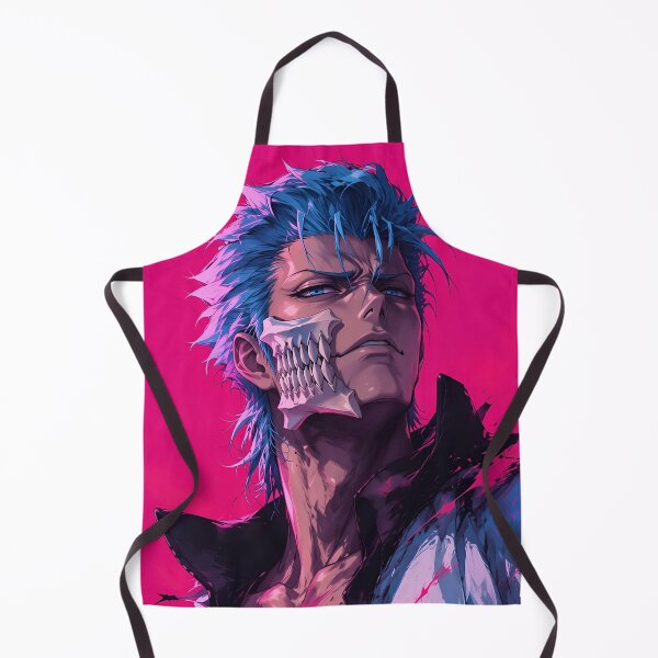 Item preview, Grimmjow | Neon Skull Mask Warrior | Blue-Haired Dark Fantasy Anime Portrait | Gothic Manga Inspired Digital Art designed and sold by Dyan4.