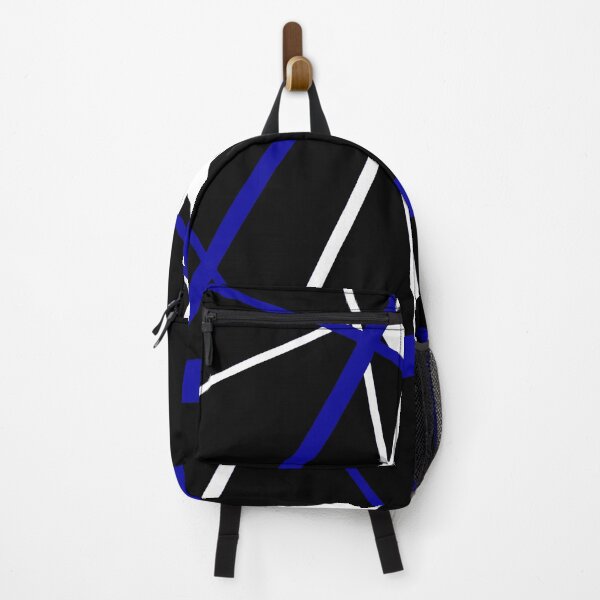 Item preview, Bold Dark-Blue Diagonal Lines White Accents designed and sold by taiche.