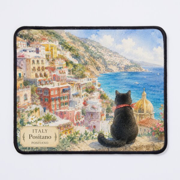 Item preview, Black Cat’s Journey | Italy, Positano designed and sold by lbl-shop.