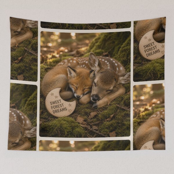 Item preview, Sweet Forest Dreams Fox Fawn Woodland Animals designed and sold by BagFactoryUK.