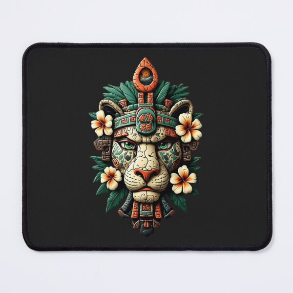 Item preview, Elysium Echoes - Mayan Jaguar Warrior Totem | Vintage Shabby Chic Enamel 03 designed and sold by Shift-Bloom.