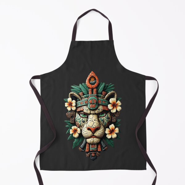 Item preview, Elysium Echoes - Mayan Jaguar Warrior Totem | Vintage Shabby Chic Enamel 03 designed and sold by Shift-Bloom.