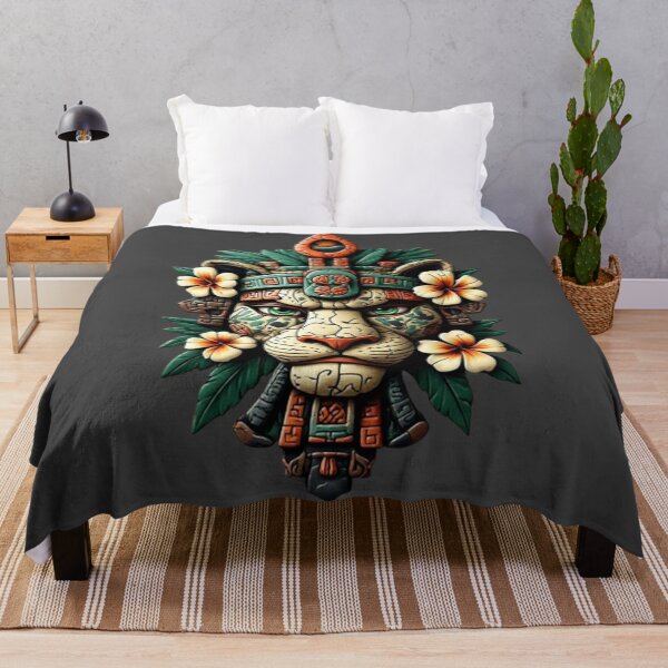 Item preview, Elysium Echoes - Mayan Jaguar Warrior Totem | Vintage Shabby Chic Enamel 03 designed and sold by Shift-Bloom.