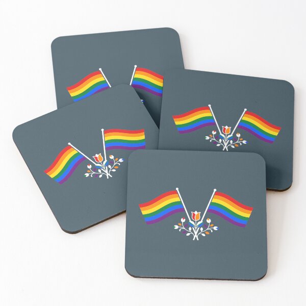 Item preview, Rainbow Pride Flag Folk Motif – © heidiannemorris Scandinavian Folk Art designed and sold by FOLK ART FUSION by heidiannemorris.