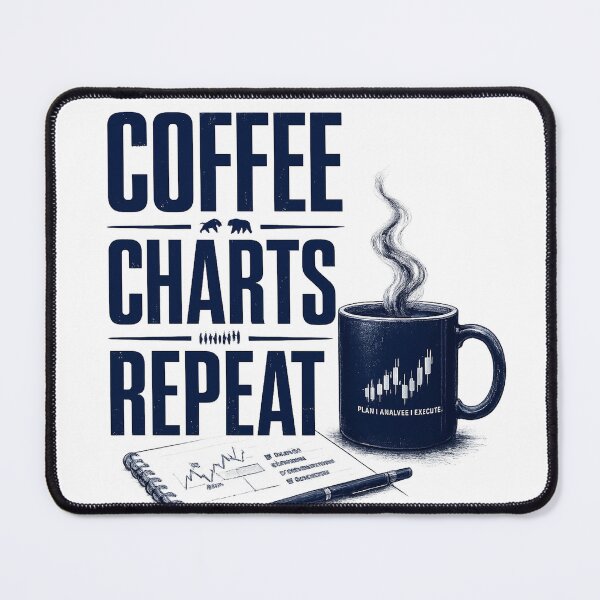 Item preview, Coffee Charts Repeat Trading Coffee Lover Typography designed and sold by PipForgeStudio .