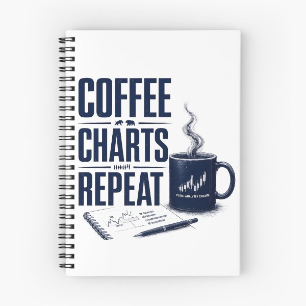 Item preview, Coffee Charts Repeat Trading Coffee Lover Typography designed and sold by PipForgeStudio .