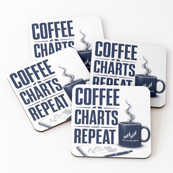 Item preview, Coffee Charts Repeat Trading Coffee Lover Typography designed and sold by PipForgeStudio .