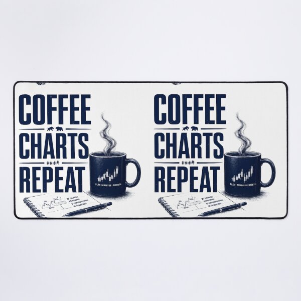 Item preview, Coffee Charts Repeat Trading Coffee Lover Typography designed and sold by PipForgeStudio .