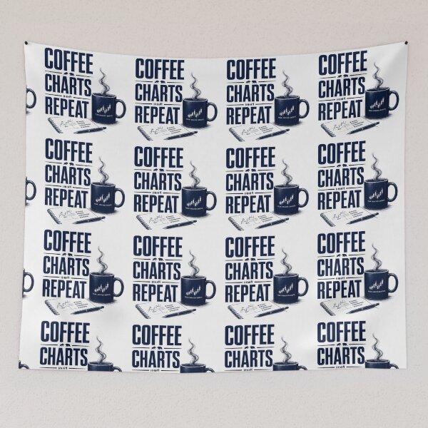Item preview, Coffee Charts Repeat Trading Coffee Lover Typography designed and sold by PipForgeStudio .