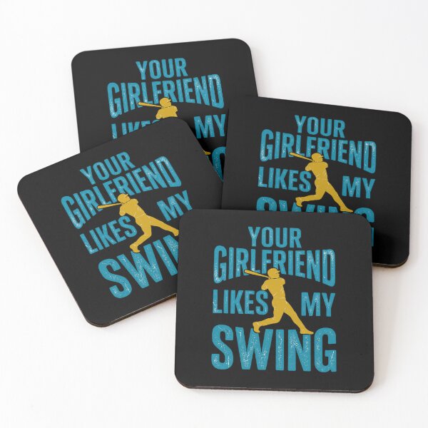 Item preview, Funny Baseball Player - Your Girlfriend Likes My Swing designed and sold by dudelinart.