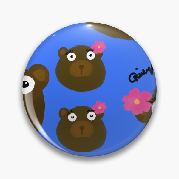 Item preview, Cute Kawaii Teddy Bears Blue Pattern  designed and sold by giulyz.