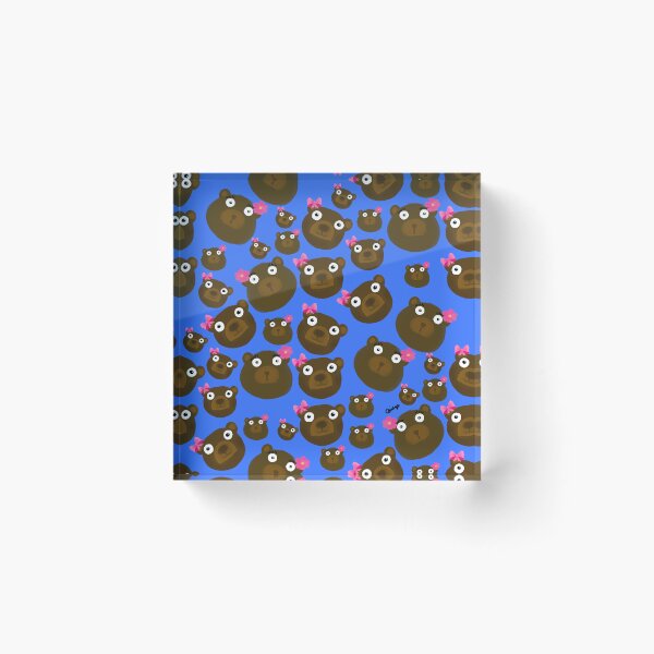 Item preview, Cute Kawaii Teddy Bears Blue Pattern  designed and sold by giulyz.