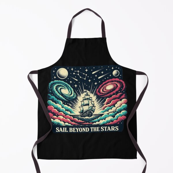 Item preview, Sail Beyond the Stars – Cosmic Ship Art designed and sold by Dogandesighn.