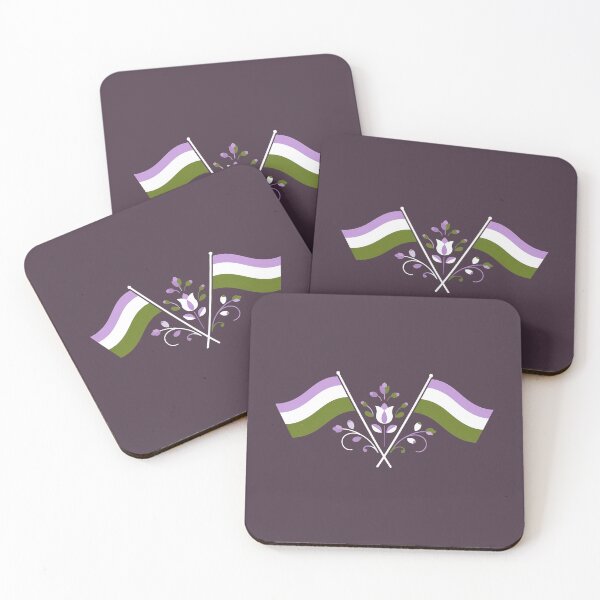 Item preview, Genderqueer Pride Flag Folk Motif – © heidiannemorris Scandinavian Folk Art designed and sold by FOLK ART FUSION by heidiannemorris.