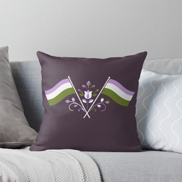 Item preview, Genderqueer Pride Flag Folk Motif – © heidiannemorris Scandinavian Folk Art designed and sold by FOLK ART FUSION by heidiannemorris.