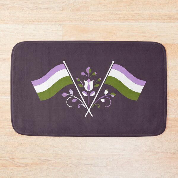 Item preview, Genderqueer Pride Flag Folk Motif – © heidiannemorris Scandinavian Folk Art designed and sold by FOLK ART FUSION.