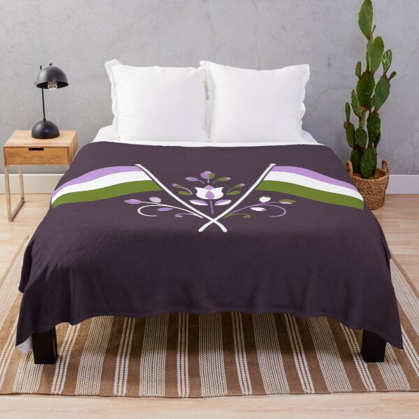 Item preview, Genderqueer Pride Flag Folk Motif – © heidiannemorris Scandinavian Folk Art designed and sold by FOLK ART FUSION by heidiannemorris.