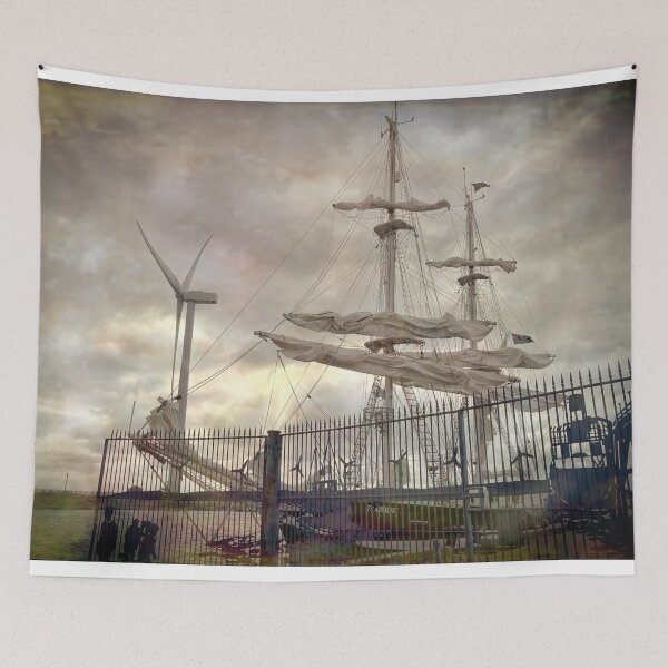 Item preview, Tall Ship Royalist on The River Blyth with Artistic Filter designed and sold by Violaman.
