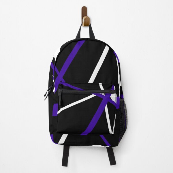 Item preview, Bold Violet-Blue Diagonal Lines White Accents designed and sold by taiche.
