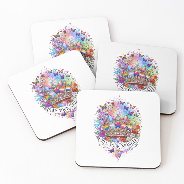 Item preview, Own Your Sparkle - Rainbow Pride Crown Illustration designed and sold by DesignsCreative.