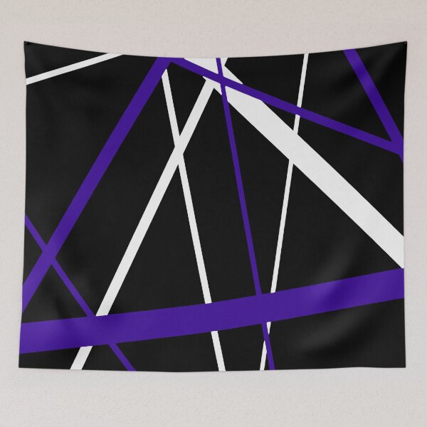 Item preview, Bold Violet-Blue Diagonal Lines White Accents designed and sold by taiche.