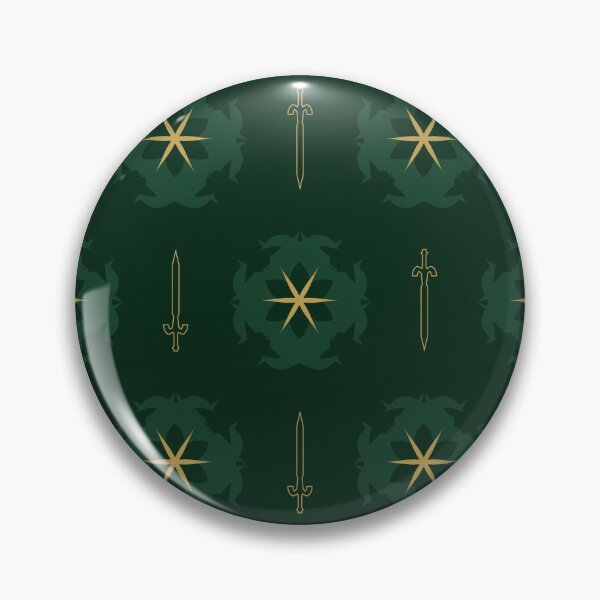 Item preview, Flower Knight Pattern - Jade Green and Gold 1 designed and sold by Daniel Bevis Design.