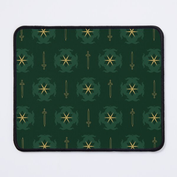 Item preview, Flower Knight Pattern - Jade Green and Gold 1 designed and sold by Daniel Bevis Design.