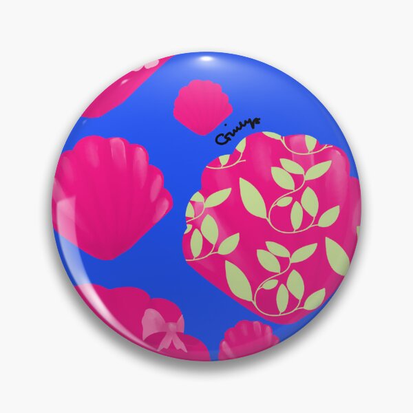 Item preview, Pink Coastal Seashell Blue Pattern designed and sold by giulyz.