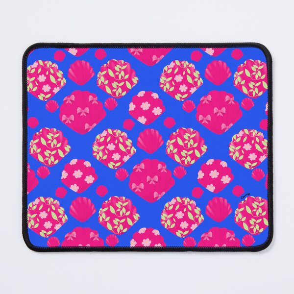 Item preview, Pink Coastal Seashell Blue Pattern designed and sold by giulyz.