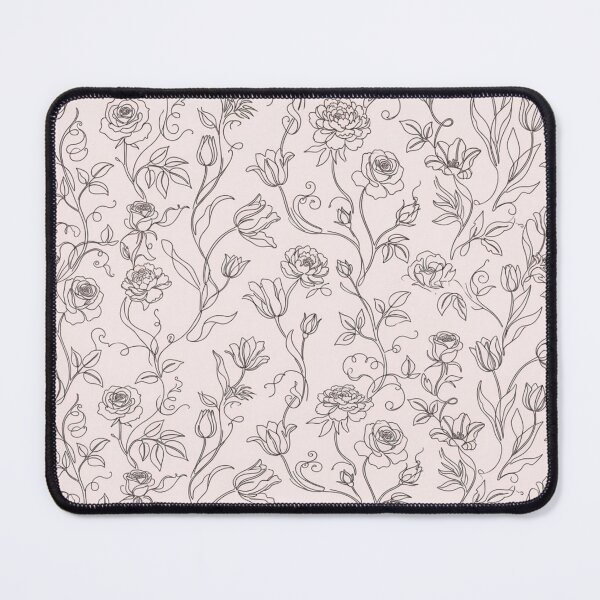 Item preview, Elegant Botanical Floral Line Art Seamless Pattern designed and sold by FashioonTrends.