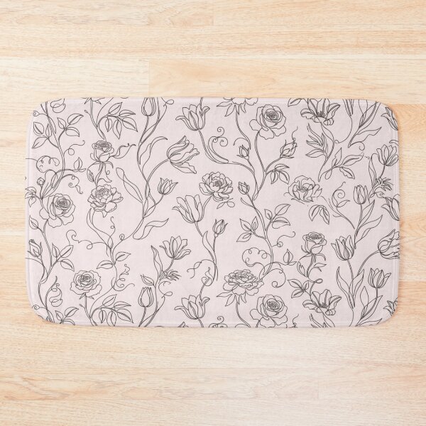 Item preview, Elegant Botanical Floral Line Art Seamless Pattern designed and sold by FashioonTrends.
