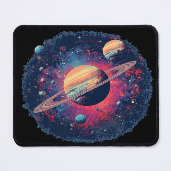 Item preview, Ringed Planet Cluster in Deep Space designed and sold by EschatonGarden.
