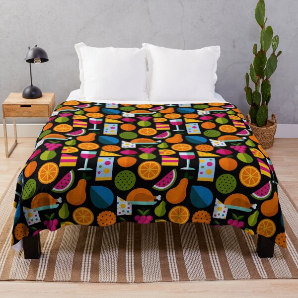 Item preview, Colorful Geometric Retro Food and Fruit Pattern designed and sold by colorful-white.