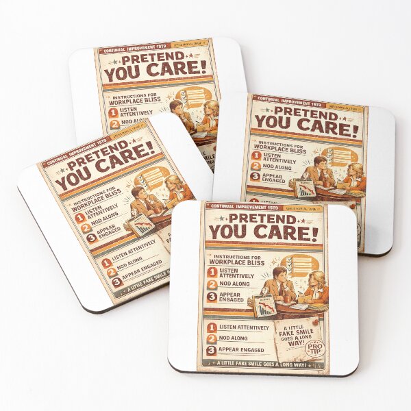 Item preview, Pretend You Care Funny Office Humor Vintage Workplace designed and sold by Eng-Art.