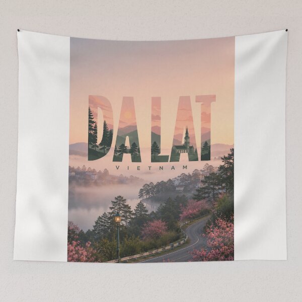Item preview, Da Lat Vietnam Highlands Xuan Huong Lake and Lang Biang Landscape designed and sold by Places On Earth.