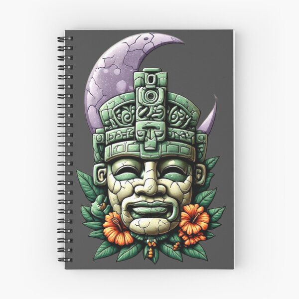 Item preview, Mayan Warrior Mask with Flowers & Crescent Moon | Elysium Echoes Icon designed and sold by Shift-Bloom.
