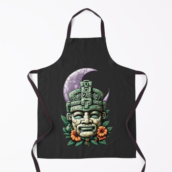 Item preview, Mayan Warrior Mask with Flowers & Crescent Moon | Elysium Echoes Icon designed and sold by Shift-Bloom.